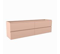 Mondiaz Hay Meuble sous vasque - 170x40x50cm - 4 tiroirs - softclose - 1 découpe gauche - Rosee M45245Rosee