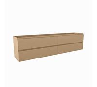 Mondiaz Hay Meuble sous vasque - 200x40x50cm - 4 tiroirs - softclose - 1 découpe gauche - Oro M45260Oro