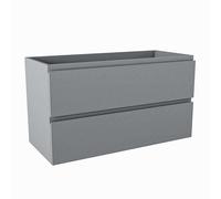Mondiaz Hay Meuble sous vasque - 90x40x50cm - 2 tiroirs - softclose - 1 découpe centre - Plata M45194Plata