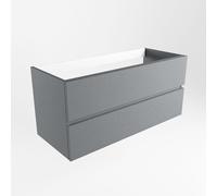 Mondiaz VICA Meuble sous vasque - 110x45x50cm - 2 tiroirs - softclose - 1 découpe gauche - Plata M73113Plata