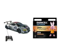 Mondo-63386-NouvelleAudiR8LMSRadiocommandéEchelle1/18 + Piles AA Duracell Optimum (lot de 8) - Piles Alcalines 1,5V - Jusqu’à 200% plus longtemps ou plus puissant - Alimentez vos appareils énergivores