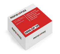 MONDOFFICE Agrafes N°10 en acier galvanisé - Capacité 10 feuilles - Boîte de 5000
