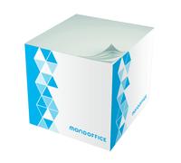 MONDOFFICE Bloc mémo à dos encollés 90 x 90 mm - 700 feuilles - Blanc