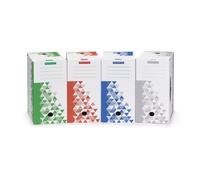 MONDOFFICE Boîte archives Premium - Dos 20 cm - Coloris assortis - Lot de 10