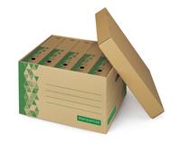 MONDOFFICE Caisse archives couvercle séparé en carton recyclé - Kraft