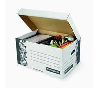 MONDOFFICE Caisse archives Premium - Capacité 6 boites dos 8 cm - Gris