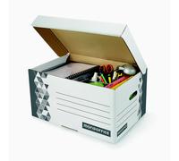 MONDOFFICE Caisse archives Premium - L.54 x P.36 x H.26 cm - Coloris assortis - Lot de 10