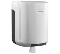 MONDOFFICE Distributeur de bobines maxi de papier à dévidage central capacité 400 feuilles en ABS - Blanc avec verrou