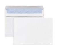 MONDOFFICE Enveloppe blanche C5 162 x 229 mm 80g sans fenêtre - autocollante - Lot de 500