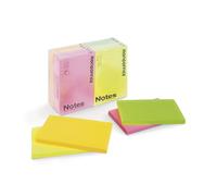 MONDOFFICE Notes repositionnables 76 x 127 mm - Assorties Néon - Lot 12 blocs de 100 feuilles