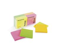 MONDOFFICE Notes repositionnables 76 x 76 mm - Assorties Néon - Lot 12 blocs de 100 feuilles
