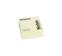 MONDOFFICE Notes repositionnables 76 x 76 mm - Jaune Pastel - Bloc de 400 feuilles