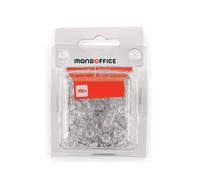 MONDOFFICE Punaises épingles de signalisation - Boîte de 100 têtes transparentes