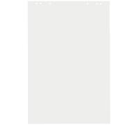 MONDOFFICE Recharge chevalet papier standard blanc uni 70g - L.65 x H.100 cm - Bloc 48 feuilles - Lot de 5