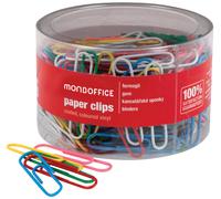 MONDOFFICE Trombones acier laqué 25 mm - Boîte de 100 Coloris assortis