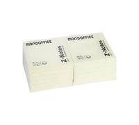 MONDOFFICE Z-Notes auto-adhésives 76 x 76 mm - Jaune - Lot de 12 blocs de 100 feuilles