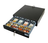 Monepass France CD150e - Tiroir-caisse Automatique pour utilisation modérée (41 x 42 cm) - 4 compartiments billets / 8 monnaies
