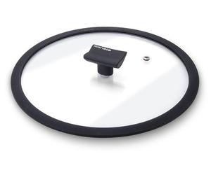 Moneta 0004124524, Rond, Noir, Transparent, Verre, Silicone, Noir, Chine, 24 cm