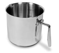 Moneta Accordo Inox, Casserole à Induction Revêtement Extérieur en Acier Inoxydable Brossé, Convient à Toutes les Plaques de Cuisson, Passe au Lave-Vaisselle, 14 cm