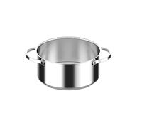 Moneta Allegro Inox Sauce Pan, Casserole avec 2 Poignées, Acier Inoxydable Résistant, Convient à Toutes les Plaques de Cuisson, Lavable au Lave-Vaisselle, 20 cm