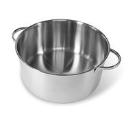 Moneta Allegro Inox Sauce Pan, Casserole avec 2 Poignées, Acier Inoxydable Résistant, Convient à Toutes les Plaques de Cuisson, Lavable au Lave-Vaisselle, 24 cm