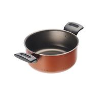 MONETA Alluflon Zecchino Faitout Antiadhérent, Diamètre 24 cm, Aluminium, Orange