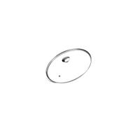 Moneta Couvercle en verre avec bord et bouton en acier inoxydable, 24 cm