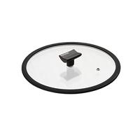 Moneta COUVERCLE PLAT COUVERCLE SILICONE + POIGNEE 16 CM TRANSPARENT ET NOIR 0004124516