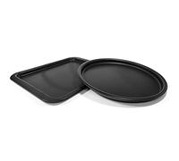Moneta Eden Set Plaque à Pizza et à Pâtisserie Allant au Four, Surface en Aluminium Recyclé, Revêtement Anti-Adhésif et Anti-Rayures, Utilisable au Four, Lavable au Lave-Vaisselle