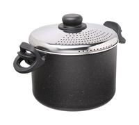 Moneta Etnea, 4 l, rond, aluminium, noir, aluminium, pierre d'Artech, céramique, gaz, halogène, plan de cuisson scellé