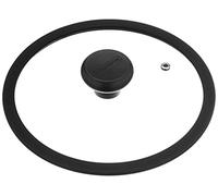Moneta Etnea Couvercle en Verre Trempé avec Rebord en Silicone, Résistant aux Hautes Températures, Revêtement Effet Pierre, Compatible Lave-Vaisselle, 20 cm