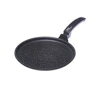 Moneta Etnea Crêpière - Poêle à crêpes et pancakes - 28 cm - Compatible tous feux sauf induction, Noir