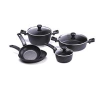 Moneta Etnea Lot De Casseroles 8 Pièces Noir