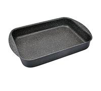 Moneta Etnea, Plat à Lasagne, Plat à Gratin pour Four avec revêtement anti-adhésif et anti-rayures en surface en pierre, Lavable au lave-vaisselle, 31x23 cm