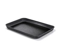 Moneta Etnea Plat à rôtir en aluminium anti-adhésif Effet pierre, noir, 40 x 28 cm