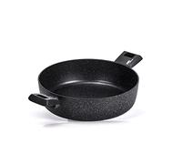 Moneta Etnea Poêle à frire avec poignées, Revêtement anti-adhésif et anti-rayures surface en pierre, Lavable au lave-vaisselle, 28 cm