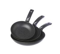 Moneta Set de 3 poêles Etnea – anti-adhésif et anti-rayures, lave-vaisselle, 20/24/28 cm