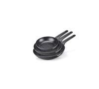 Moneta Formidabile Stone Set di 3 padelle antiaderenti 20-24-28cm, anche per induzione, 100% made in Italy