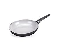 Moneta Futura, poêle ronde polyvalente, gris, blanc, revêtement céramique, aluminium, revêtement céramique, électrique, gaz, halogène, induction, fond hermétique