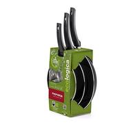 Moneta Lot de poêles écologiques 20 + 24 + 28 cm, pour chaque plaque de cuisson exclue induction. Aluminium recyclé par canette. Fabriqué en Italie