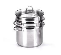 Moneta Pastaola Allegro Inox 24 cm 7 litres, avec double panier, passoire et panier vapeur. Pour tous les brûleurs, y compris induction, A01A167502