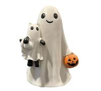 Monetais 5.9 Figurine fantôme Blanche Amusante Tenant Un Chat, pour Plateau à Plusieurs Niveaux
