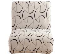 Monetais Housse de Chaise sans accoudoirs, Protection de Meubles antidérapante, Extensible, avec Un Design élégant, pour Salon, Salle à Manger, hôtel, 1 Paquet