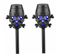 Monetais Lampes Torches solaires Bleues résistantes aux intempéries, 2 pièces, pour l'extérieur