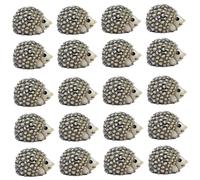 Monetais Lot de 20 Mini Figurines réalistes en résine de hérisson, 1, 8 x 1, cm, Jouet décoratif Miniature pour Le Jardinage, micropaysage, Ornement Jaune