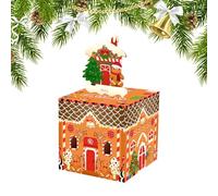 Money Dispenser Box Christmas - Gingerbread House Pull-Out, Holiday Themed Interactive, Fun Birthday Valentine Proposal Surprise, Kids Teens Novelty Decor, Party Gift Idea | with Pull
