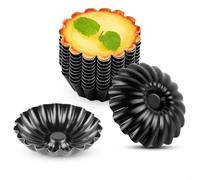 mongtsamz Moule a Tarte lot de 12,Moule Tarte Motif Chrysanthème,Moules a Tartelette épaissis,moules Tartelette Convient pour une Utilisation Dans Fours, Friteuses à Air Chaud
