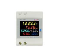 Moniteur AC sur Rail Din 6 en 1, 110V, 220V, 380V, 100a, tension, courant, facteur de puissance, KWH actif, compteur de fréquence d'énergie électrique, D52-2066(Built-in CT,AC 250-450V)