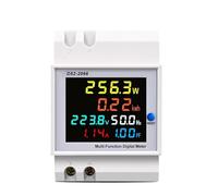 Moniteur ca sur rail din 6 en 1, 110V, 220V, 380V, 100a, tension, courant, facteur de puissance, KWH actif, énergie électrique, compteur de fréquence, VOLT AMP