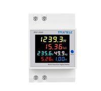 Moniteur ca sur rail din 6 en 1, 110V, 220V, 380V, 100a, tension, courant, facteur de puissance, KWH actif, énergie électrique, compteur de fréquence, VOLT AMP